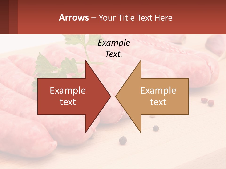 A Bunch Of Sausages With Parsley On Top Of Them PowerPoint Template