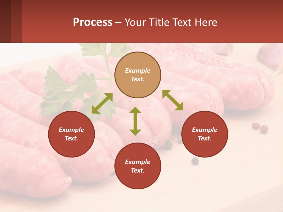 A Bunch Of Sausages With Parsley On Top Of Them PowerPoint Template