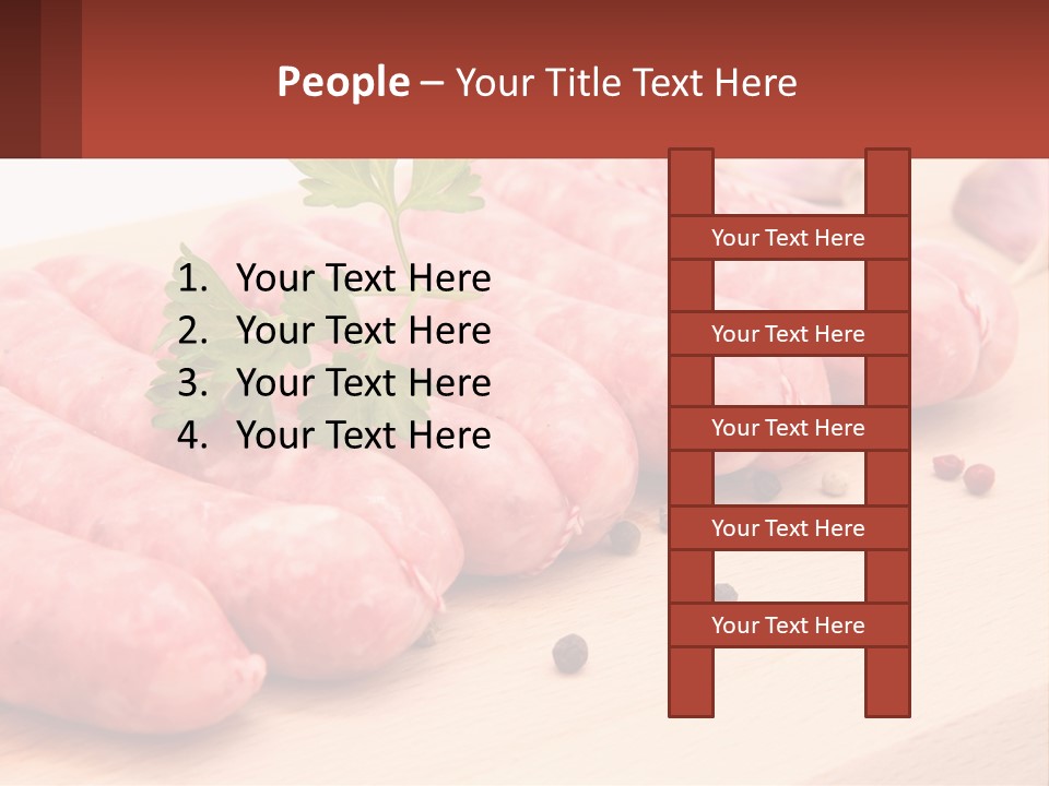 A Bunch Of Sausages With Parsley On Top Of Them PowerPoint Template