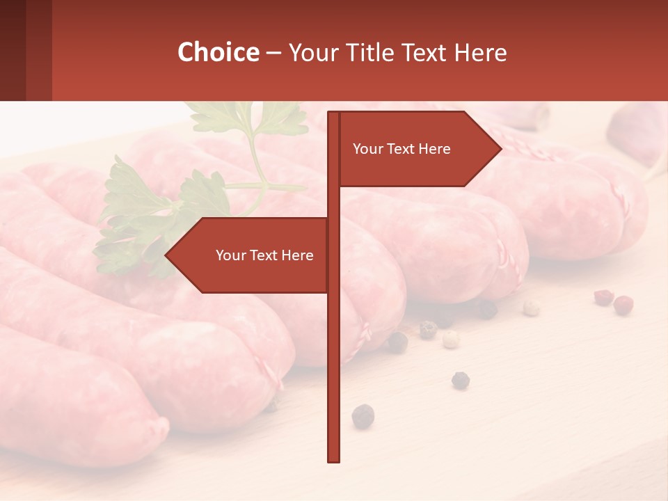 A Bunch Of Sausages With Parsley On Top Of Them PowerPoint Template