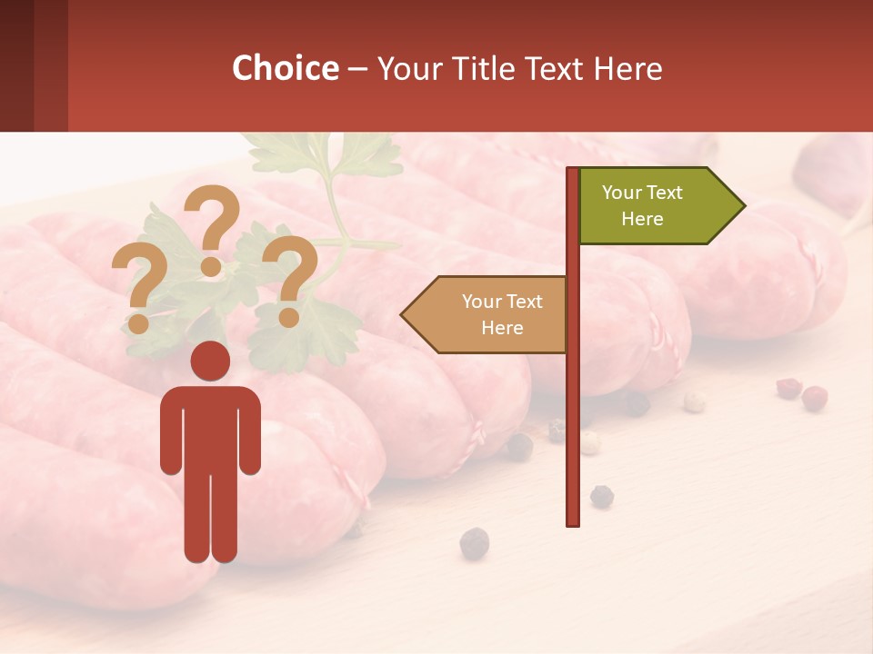 A Bunch Of Sausages With Parsley On Top Of Them PowerPoint Template