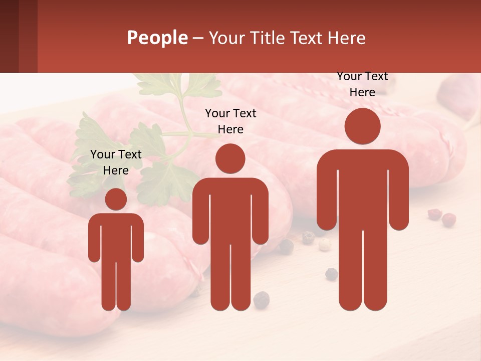 A Bunch Of Sausages With Parsley On Top Of Them PowerPoint Template