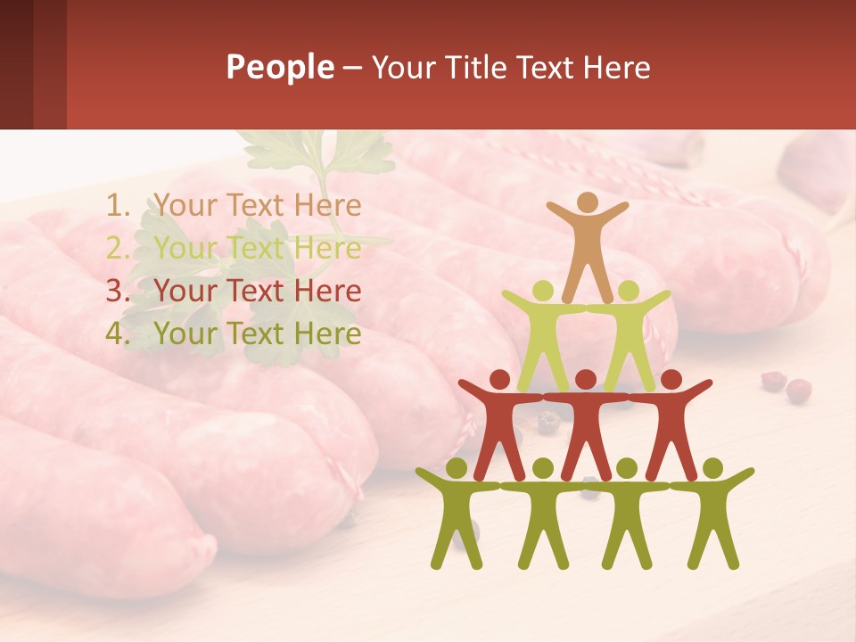 A Bunch Of Sausages With Parsley On Top Of Them PowerPoint Template