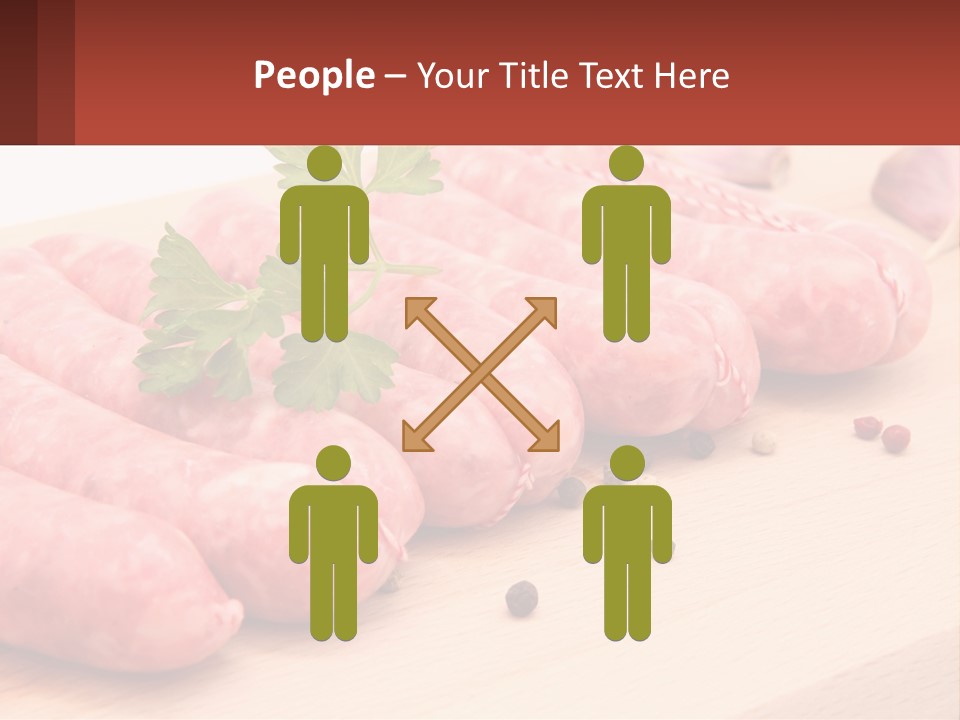 A Bunch Of Sausages With Parsley On Top Of Them PowerPoint Template