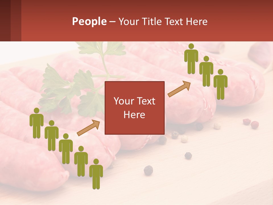 A Bunch Of Sausages With Parsley On Top Of Them PowerPoint Template