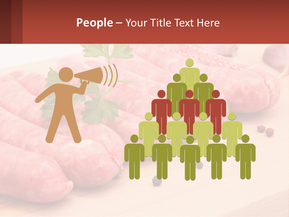 A Bunch Of Sausages With Parsley On Top Of Them PowerPoint Template