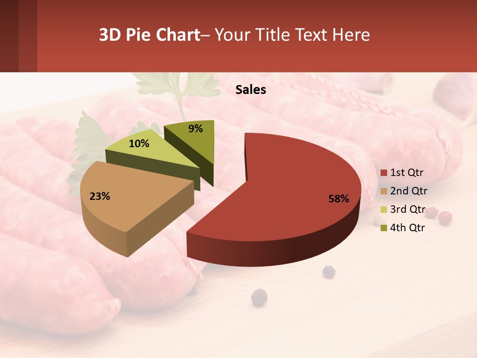 A Bunch Of Sausages With Parsley On Top Of Them PowerPoint Template