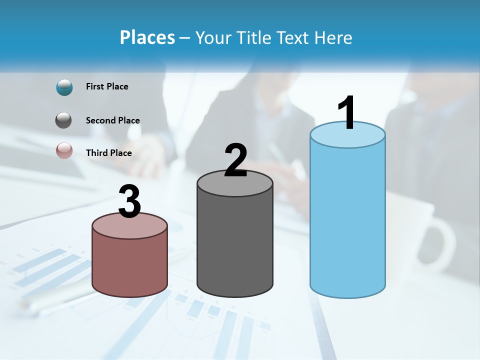 A Group Of Business People Sitting Around A Table PowerPoint Template
