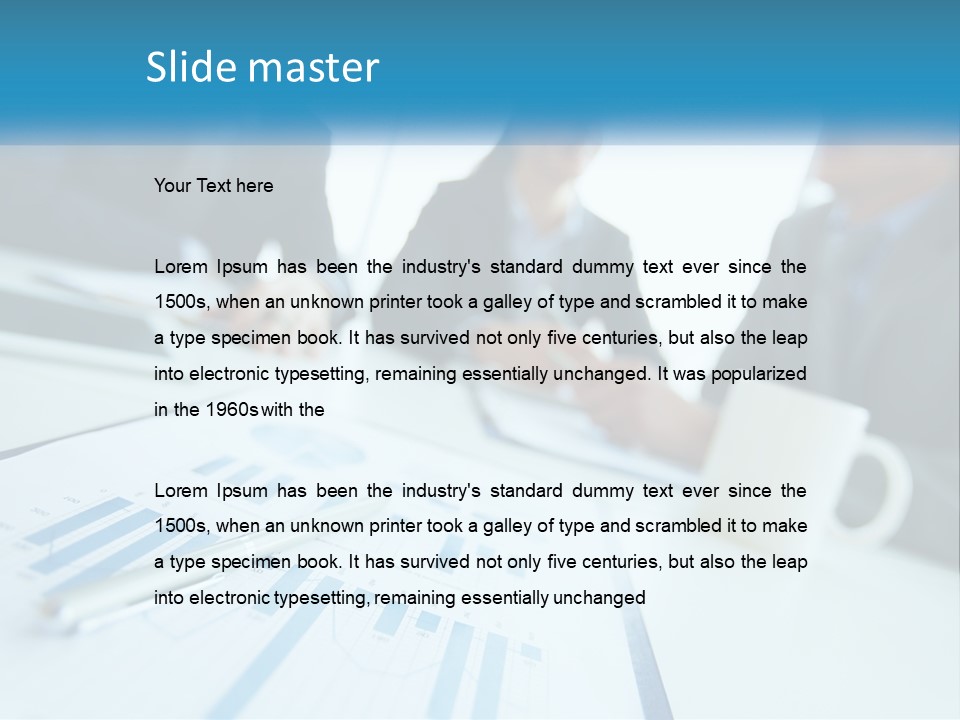 A Group Of Business People Sitting Around A Table PowerPoint Template