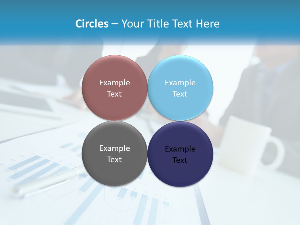 A Group Of Business People Sitting Around A Table PowerPoint Template