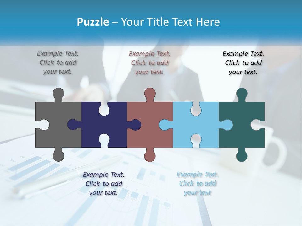 A Group Of Business People Sitting Around A Table PowerPoint Template