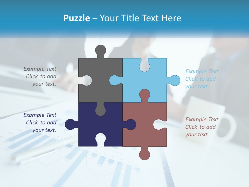 A Group Of Business People Sitting Around A Table PowerPoint Template