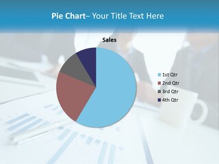 A Group Of Business People Sitting Around A Table PowerPoint Template