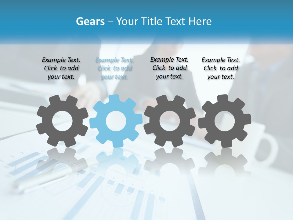 A Group Of Business People Sitting Around A Table PowerPoint Template