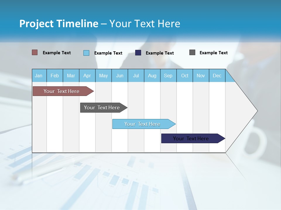 A Group Of Business People Sitting Around A Table PowerPoint Template