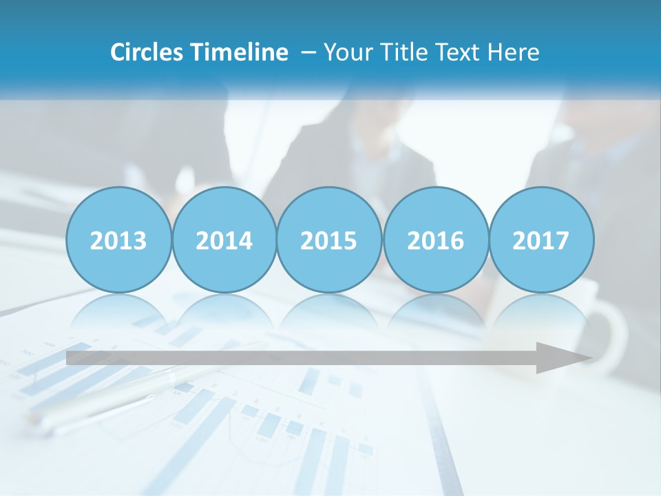 A Group Of Business People Sitting Around A Table PowerPoint Template