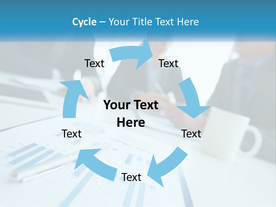 A Group Of Business People Sitting Around A Table PowerPoint Template