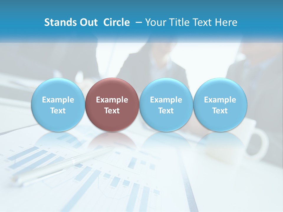 A Group Of Business People Sitting Around A Table PowerPoint Template