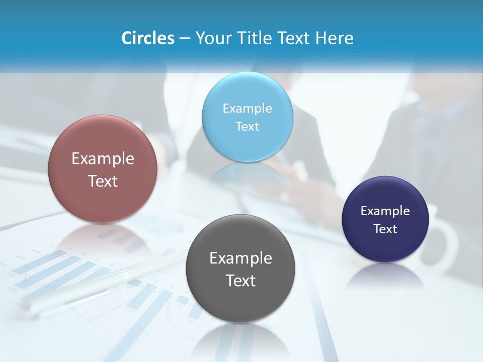 A Group Of Business People Sitting Around A Table PowerPoint Template