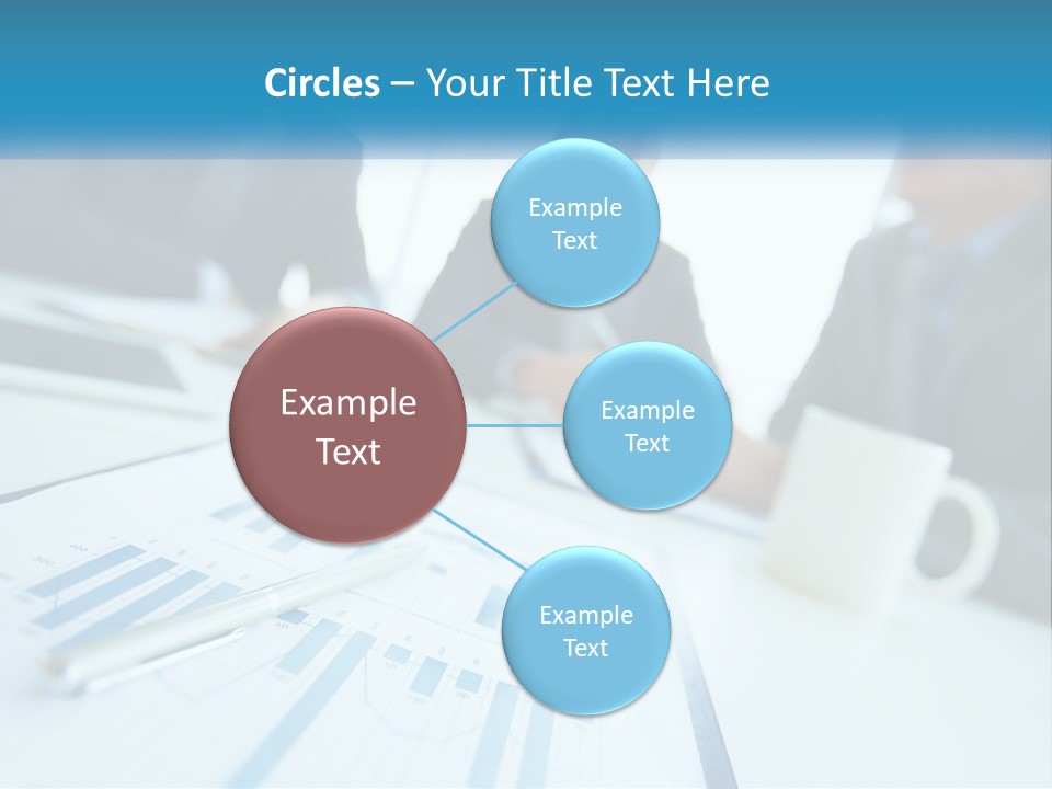 A Group Of Business People Sitting Around A Table PowerPoint Template