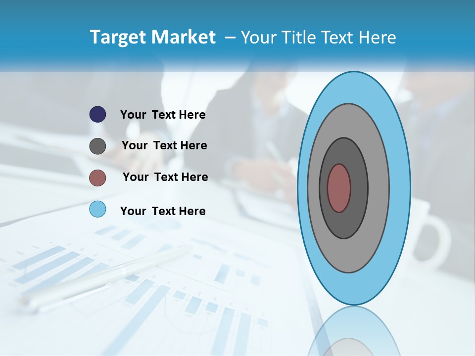 A Group Of Business People Sitting Around A Table PowerPoint Template