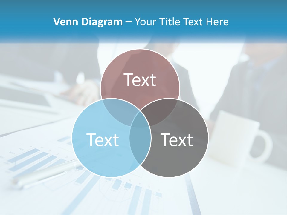 A Group Of Business People Sitting Around A Table PowerPoint Template