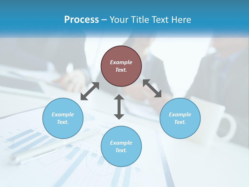 A Group Of Business People Sitting Around A Table PowerPoint Template