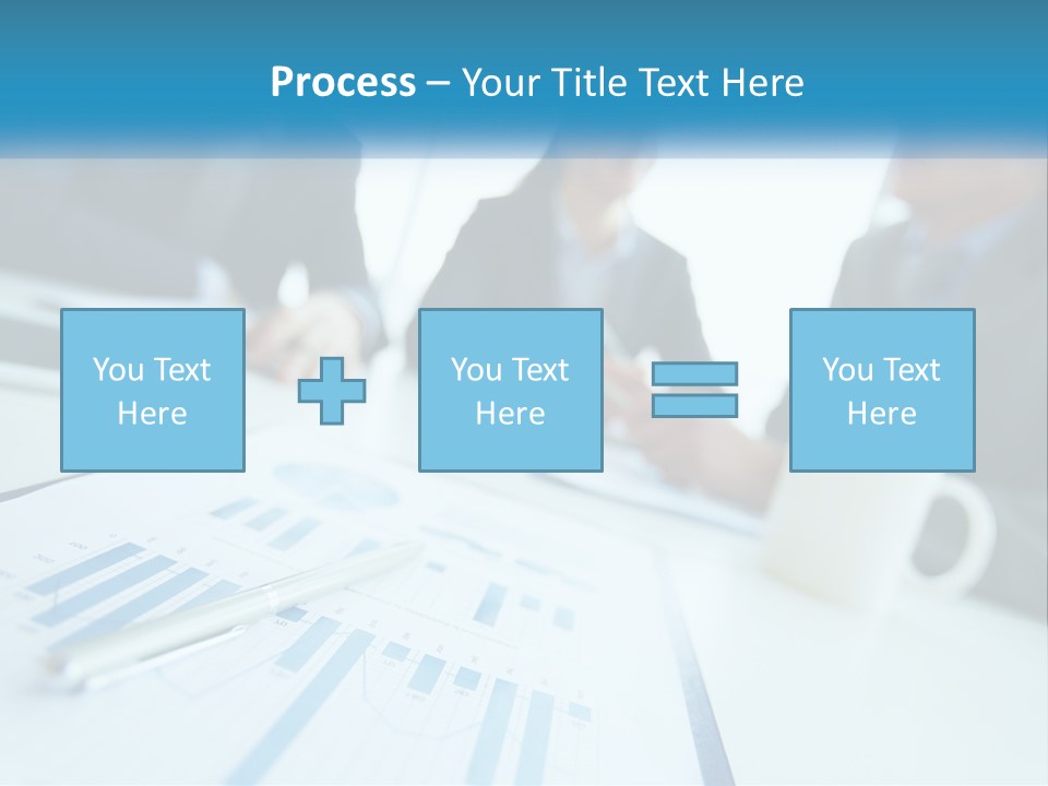 A Group Of Business People Sitting Around A Table PowerPoint Template