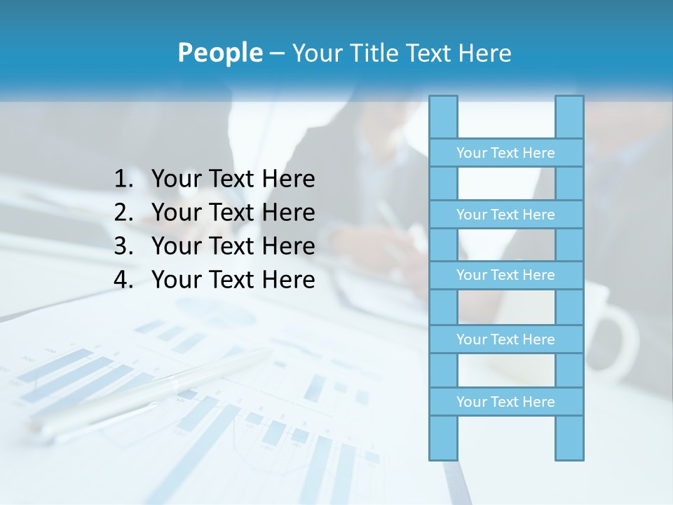 A Group Of Business People Sitting Around A Table PowerPoint Template