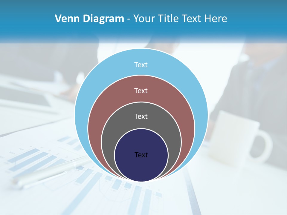 A Group Of Business People Sitting Around A Table PowerPoint Template