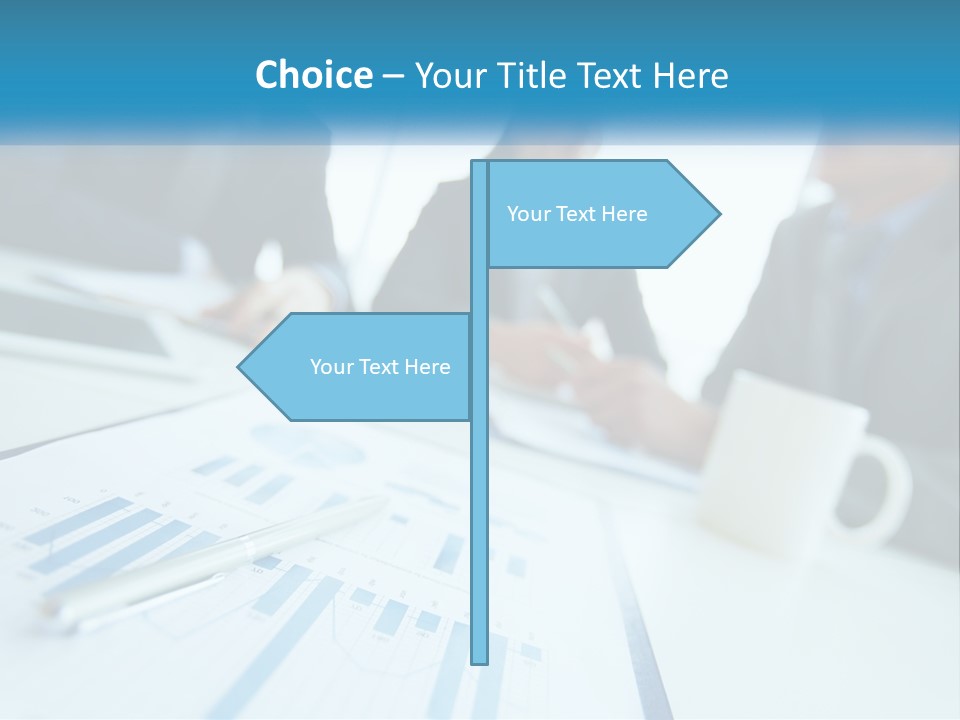 A Group Of Business People Sitting Around A Table PowerPoint Template