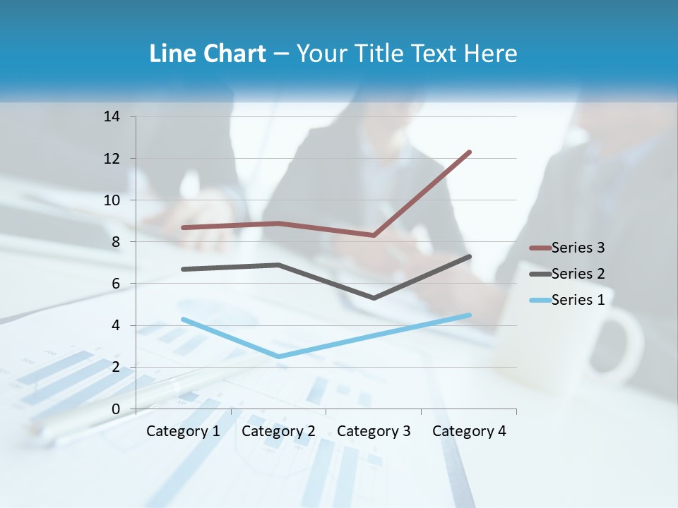 A Group Of Business People Sitting Around A Table PowerPoint Template