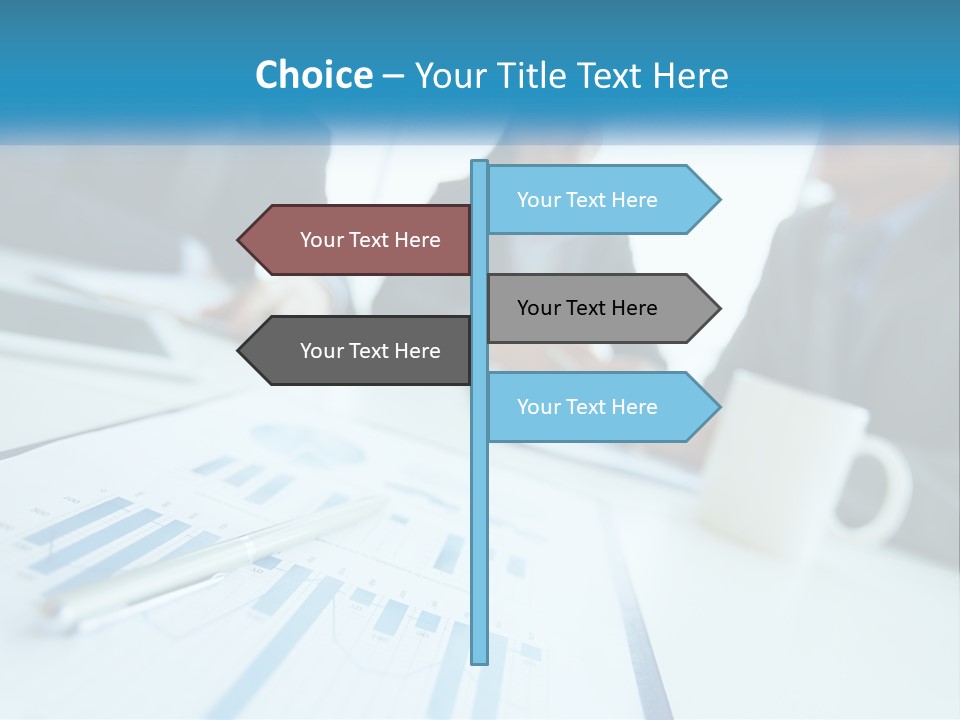 A Group Of Business People Sitting Around A Table PowerPoint Template