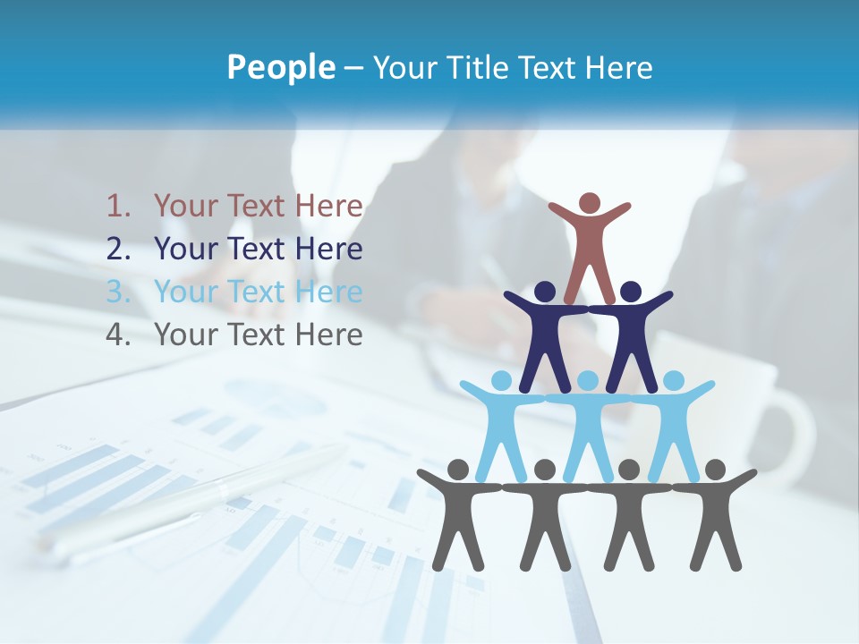 A Group Of Business People Sitting Around A Table PowerPoint Template