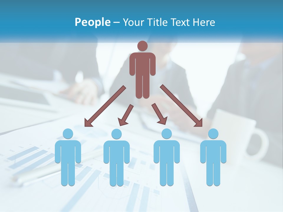 A Group Of Business People Sitting Around A Table PowerPoint Template