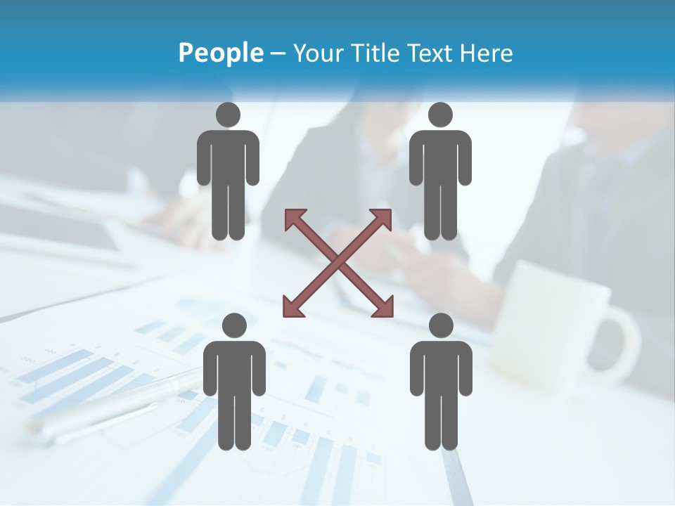 A Group Of Business People Sitting Around A Table PowerPoint Template