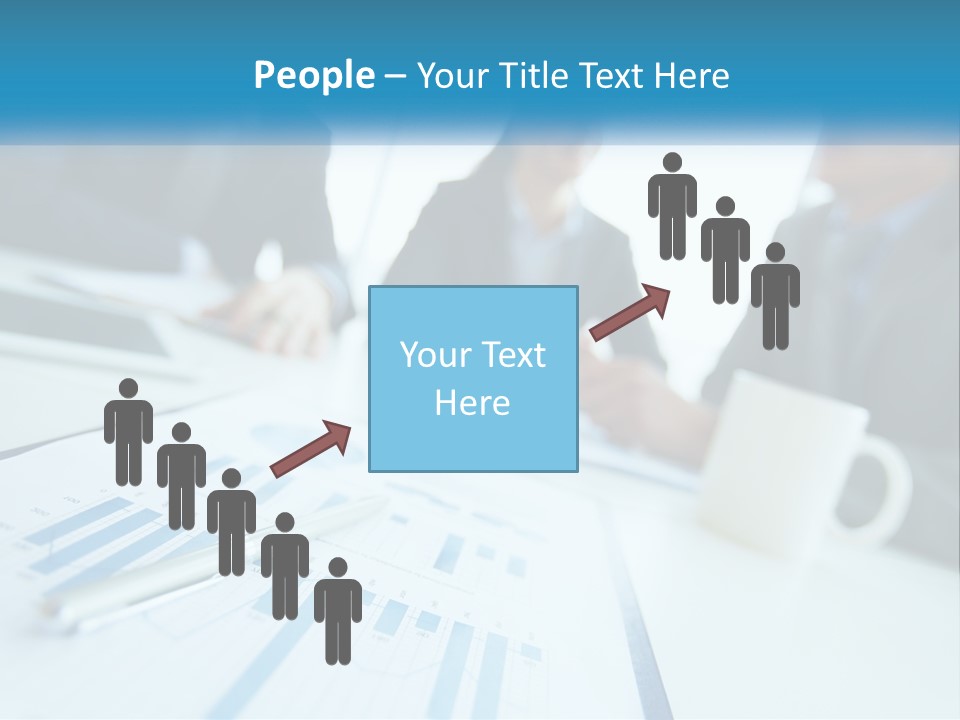 A Group Of Business People Sitting Around A Table PowerPoint Template