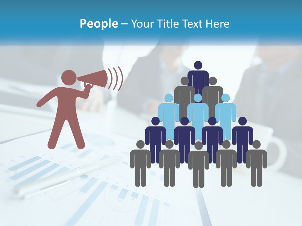 A Group Of Business People Sitting Around A Table PowerPoint Template