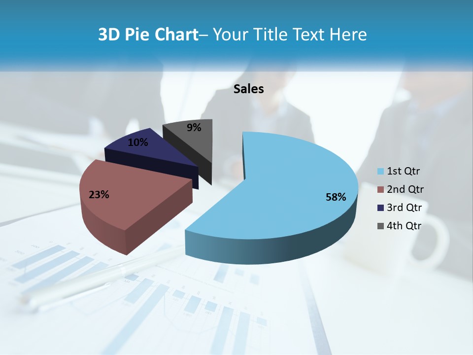A Group Of Business People Sitting Around A Table PowerPoint Template