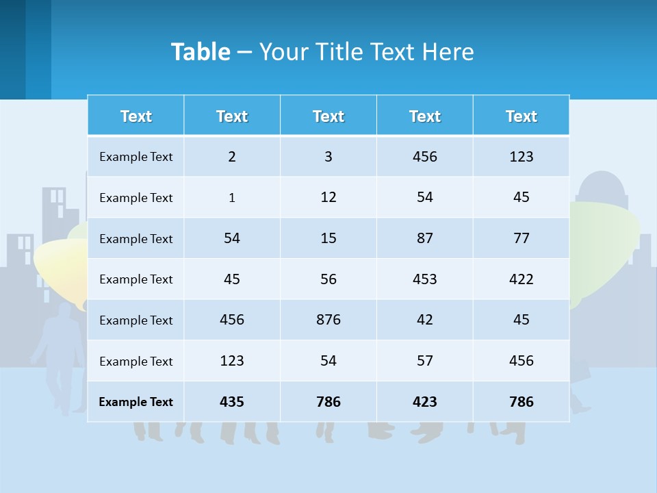 A Group Of People Standing In Front Of A City Skyline PowerPoint Template