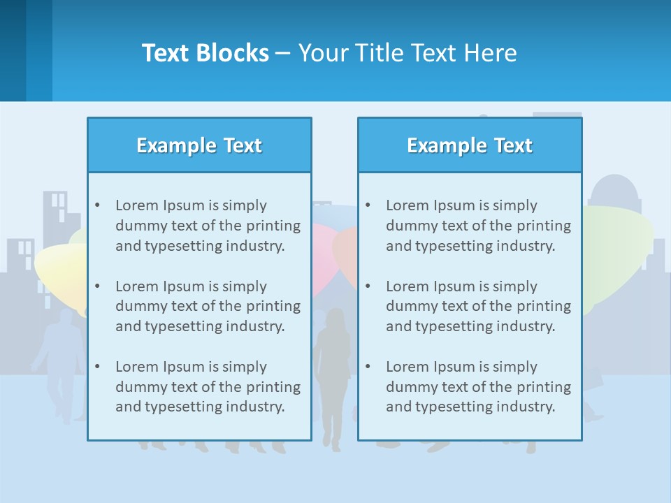A Group Of People Standing In Front Of A City Skyline PowerPoint Template