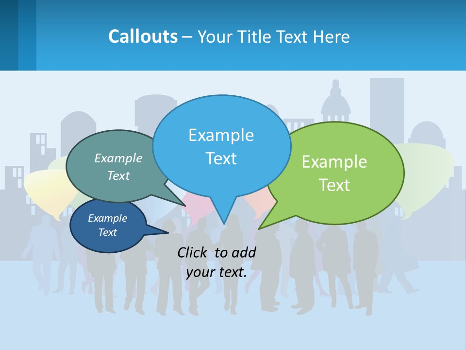 A Group Of People Standing In Front Of A City Skyline PowerPoint Template