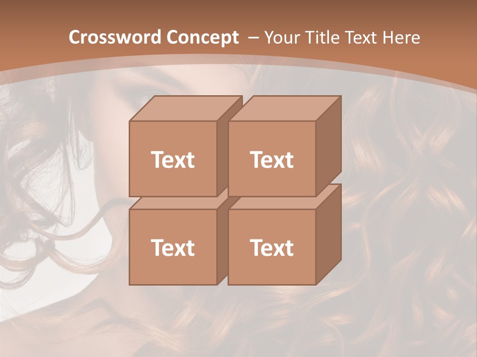 A Beautiful Woman With Long Curly Hair Powerpoint Template PowerPoint Template