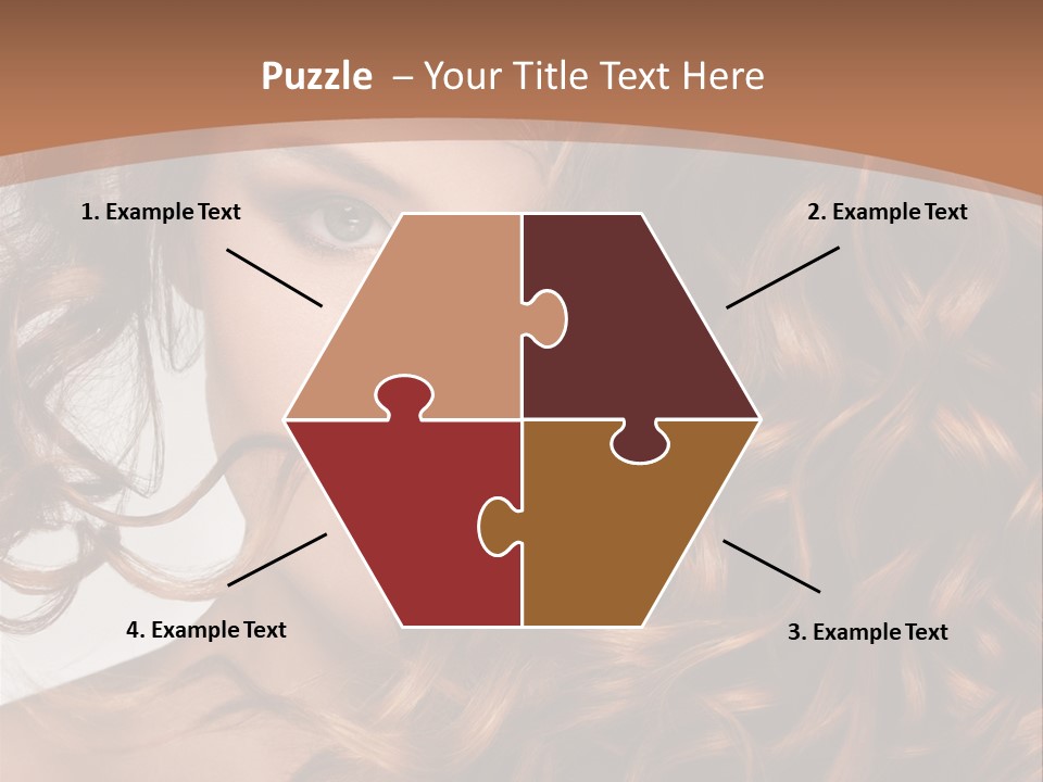 A Beautiful Woman With Long Curly Hair Powerpoint Template PowerPoint Template