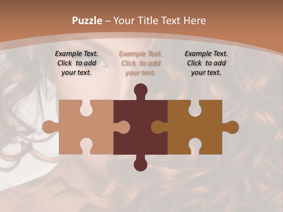 A Beautiful Woman With Long Curly Hair Powerpoint Template PowerPoint Template