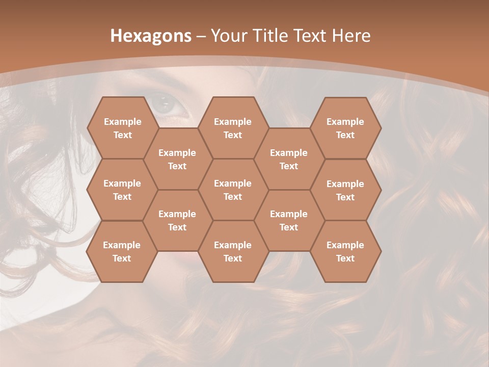 A Beautiful Woman With Long Curly Hair Powerpoint Template PowerPoint Template