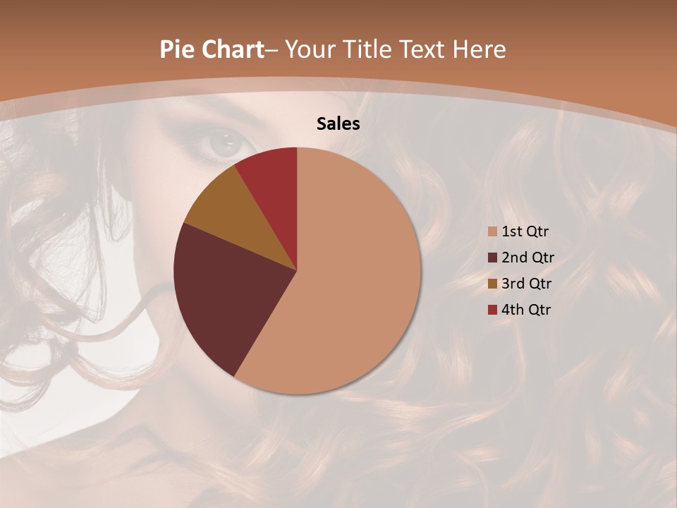 A Beautiful Woman With Long Curly Hair Powerpoint Template PowerPoint Template