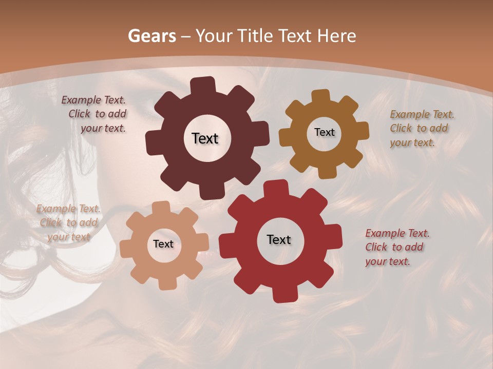 A Beautiful Woman With Long Curly Hair Powerpoint Template PowerPoint Template