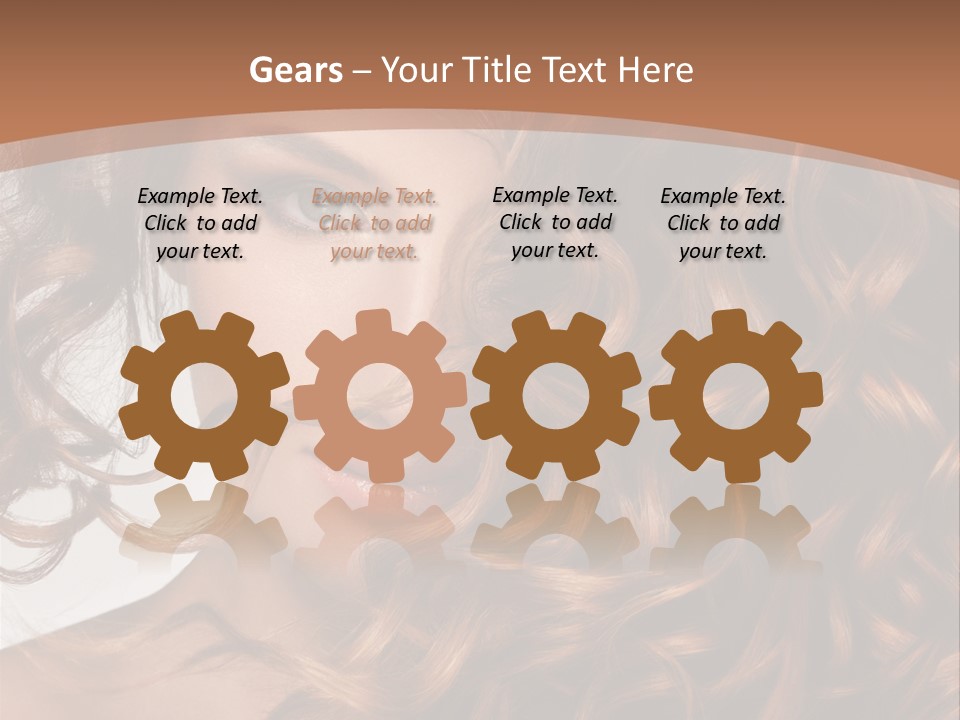 A Beautiful Woman With Long Curly Hair Powerpoint Template PowerPoint Template