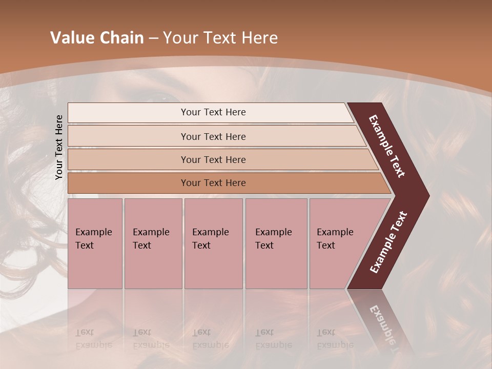 A Beautiful Woman With Long Curly Hair Powerpoint Template PowerPoint Template